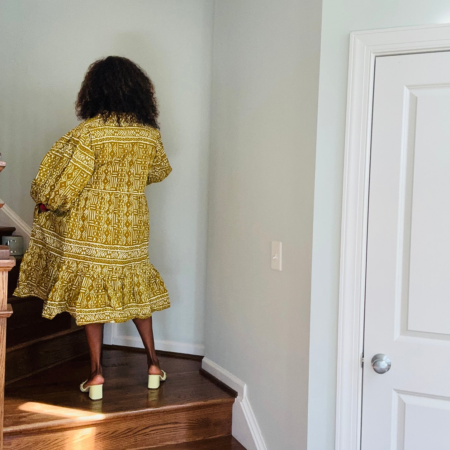 Ankara Mudcloth Print Dress