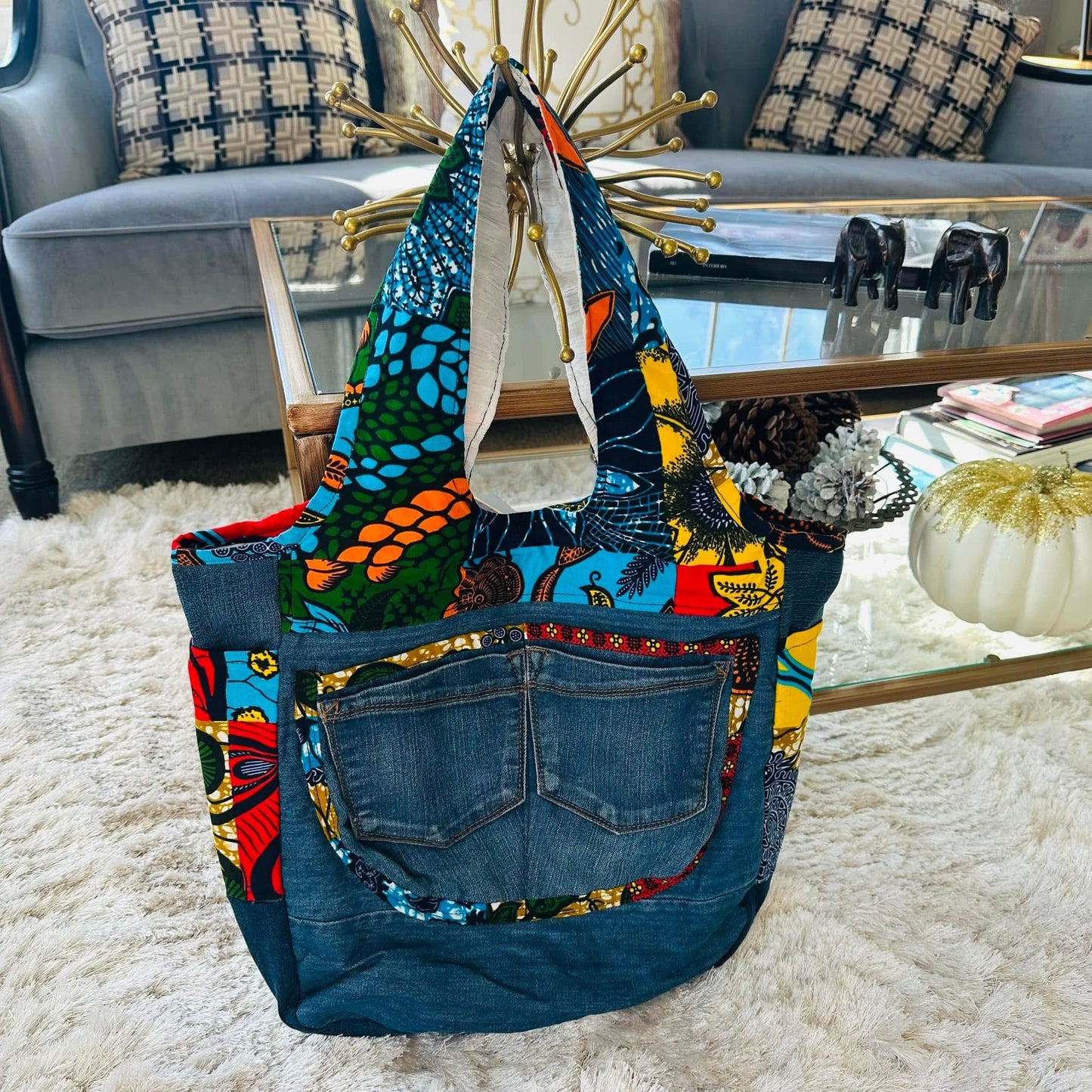 Denim/Ankara Bags