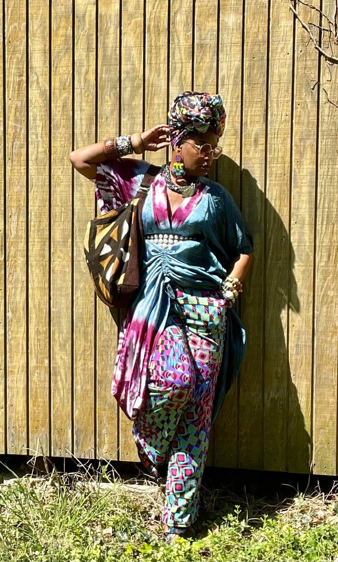 Silk Tri-Color Kaftan