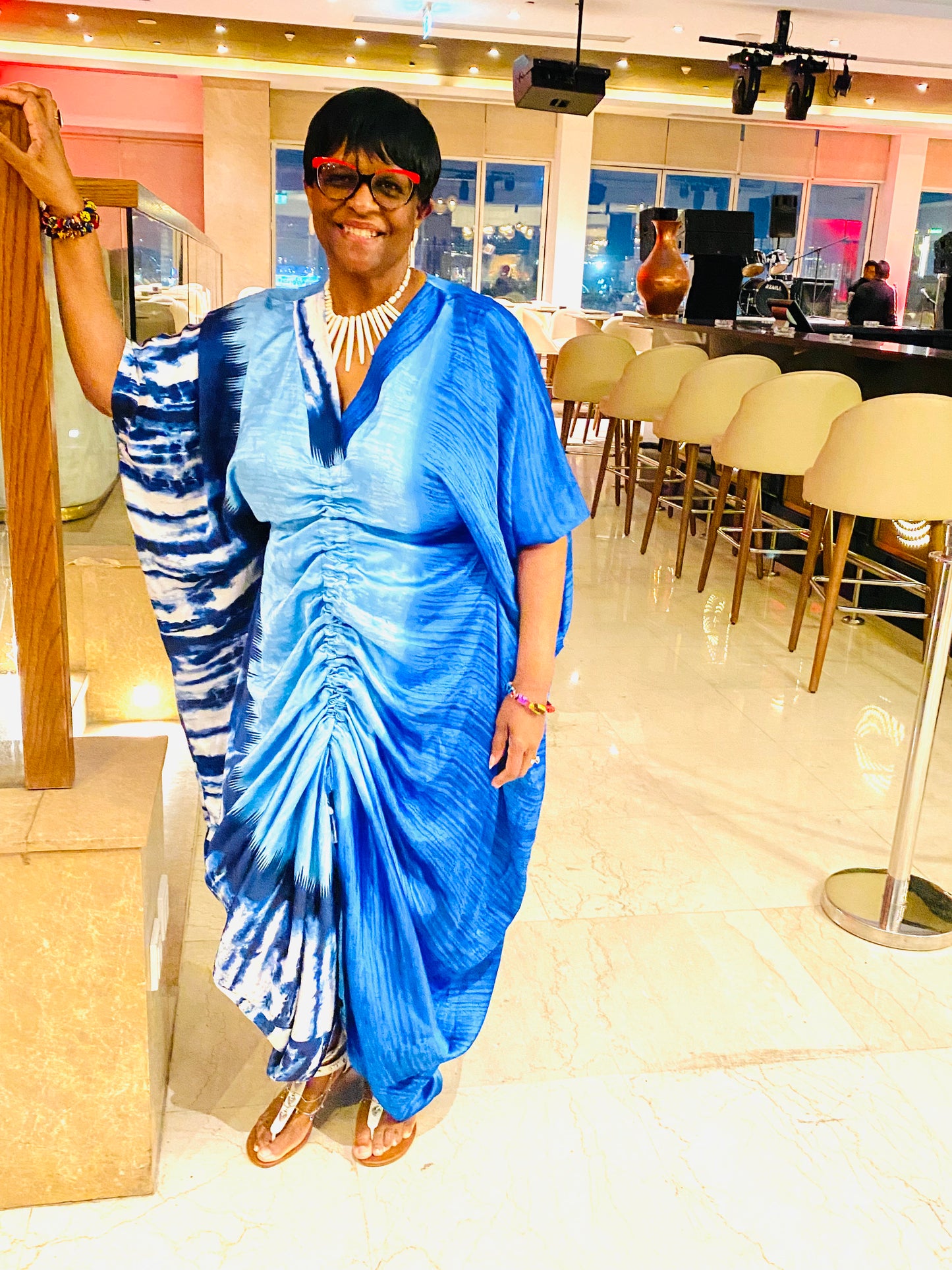 Silk Tri-Color Kaftan