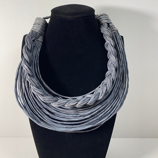 Semi-Braided Raffia Necklace