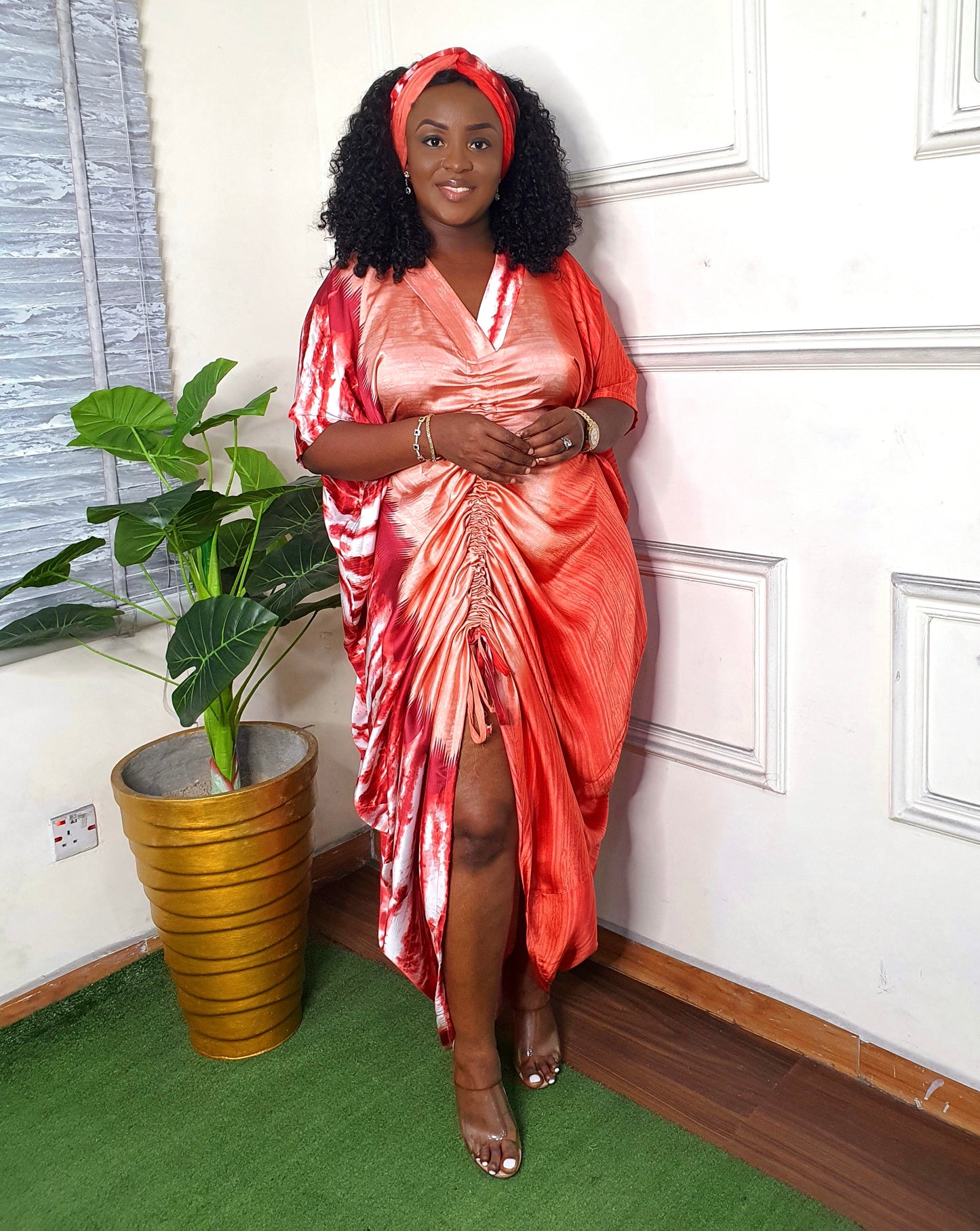 Silk Tri-Color Kaftan