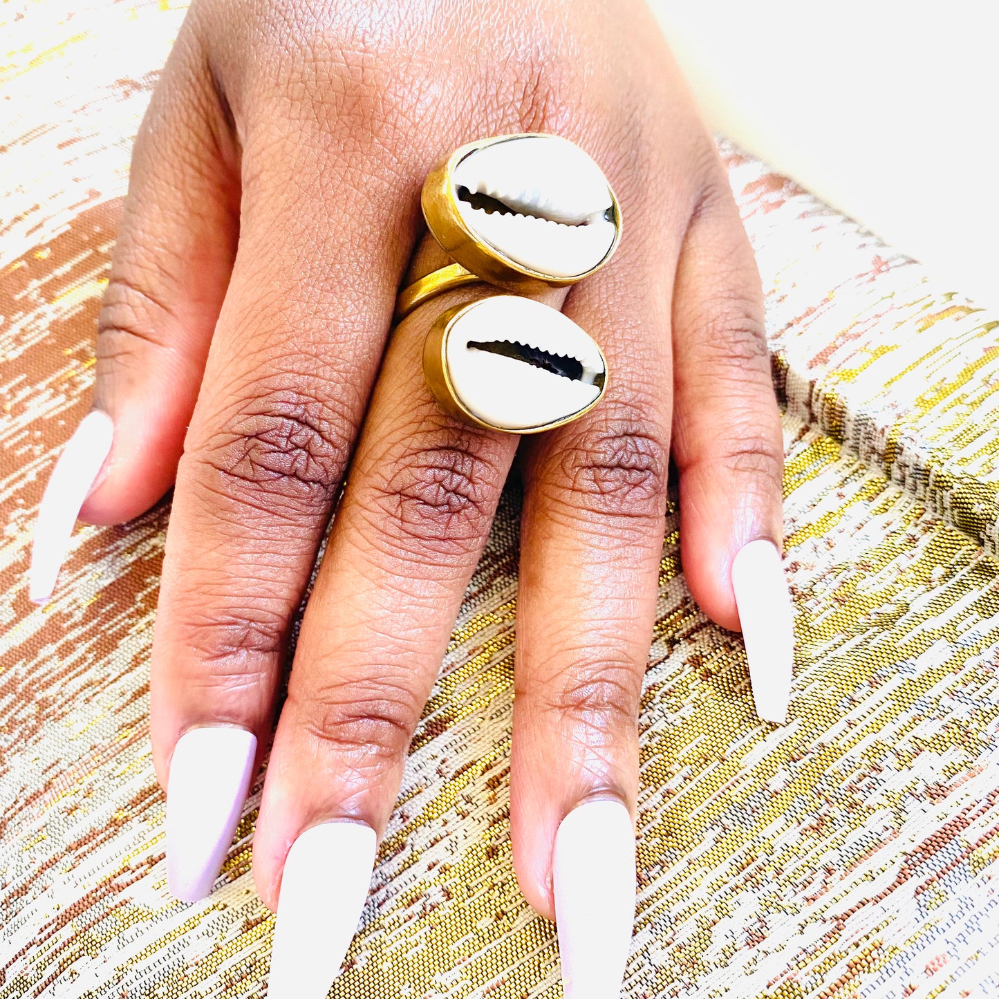 Cowrie Shell Adjustable Rings