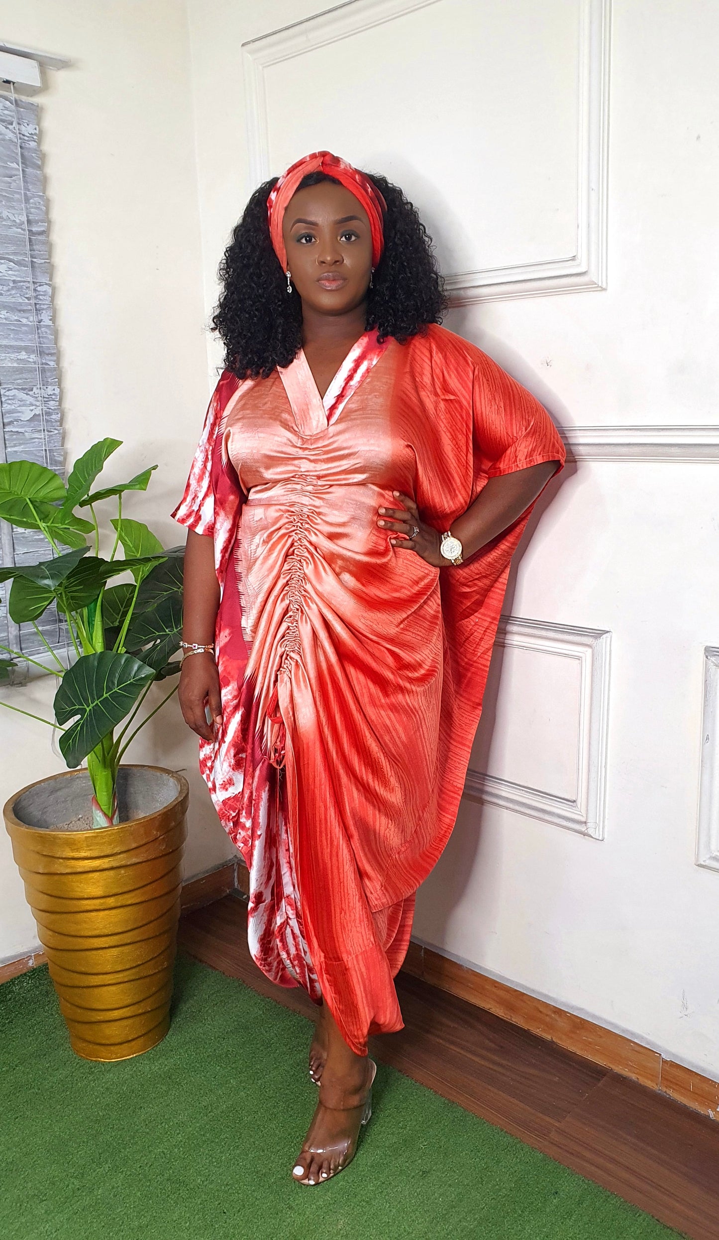 Silk Tri-Color Kaftan