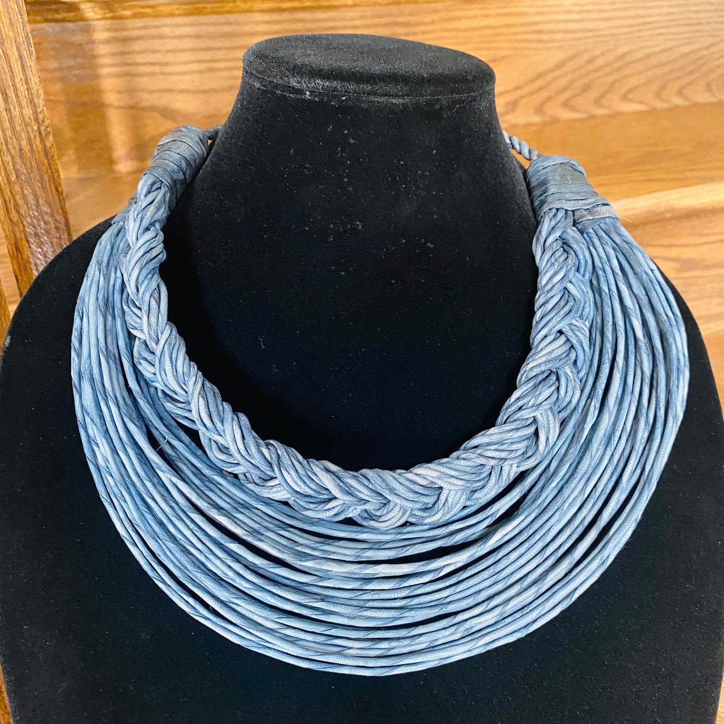 Semi-Braided Raffia Necklace