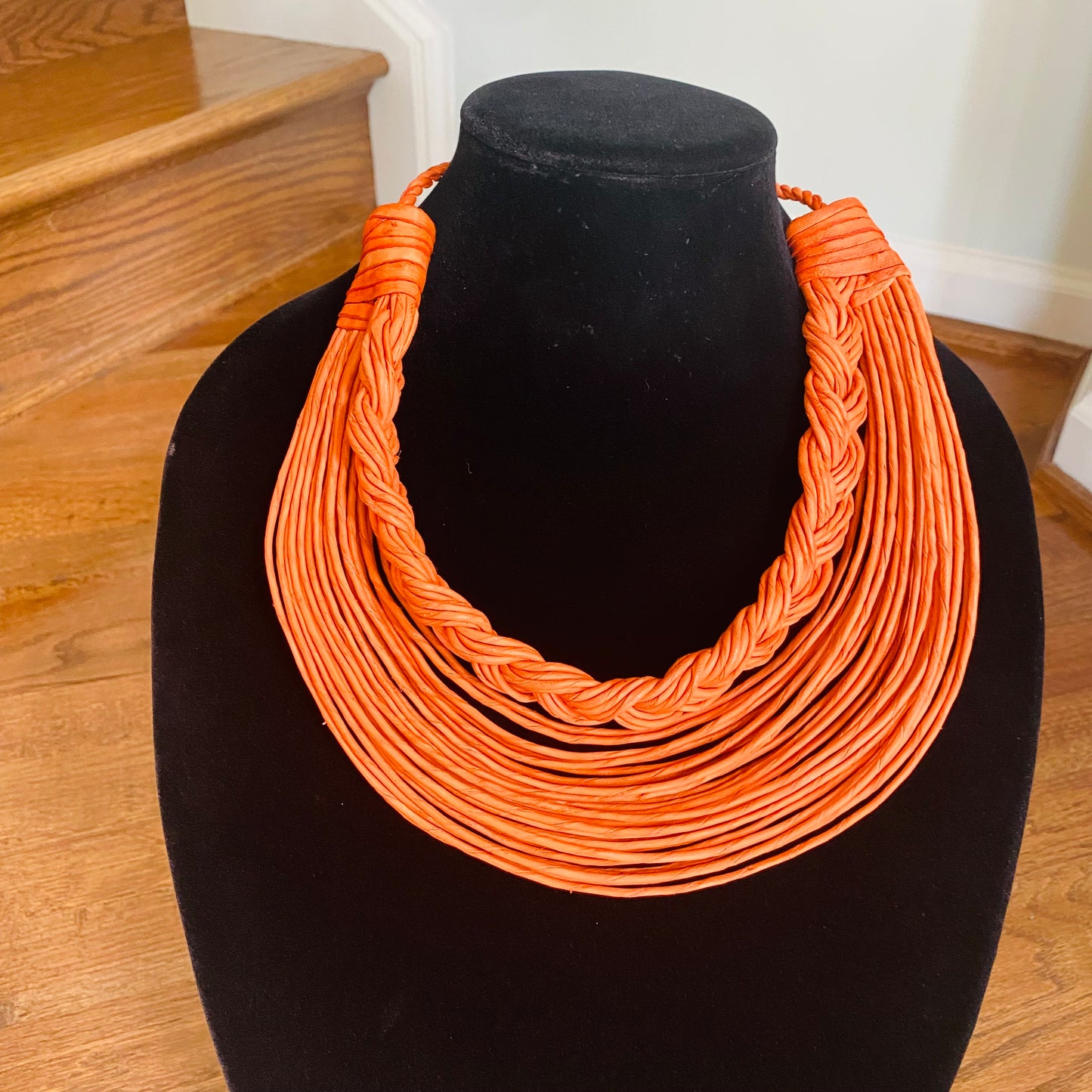 Semi-Braided Raffia Necklace