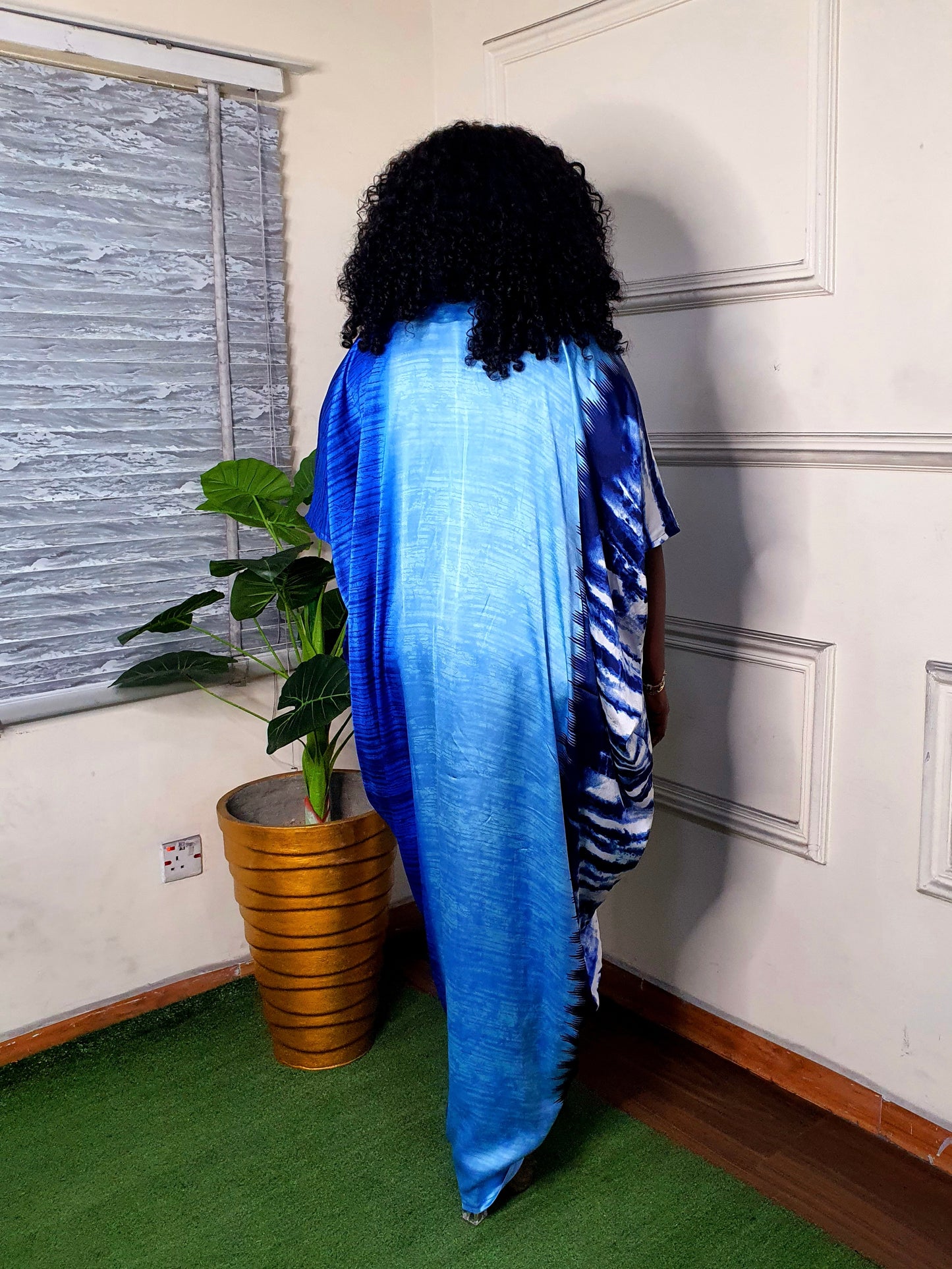 Silk Tri-Color Kaftan