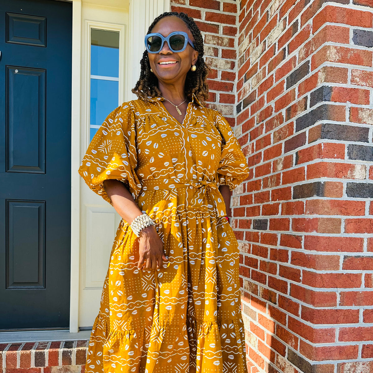 Ankara Mudcloth Print Dress – view 4