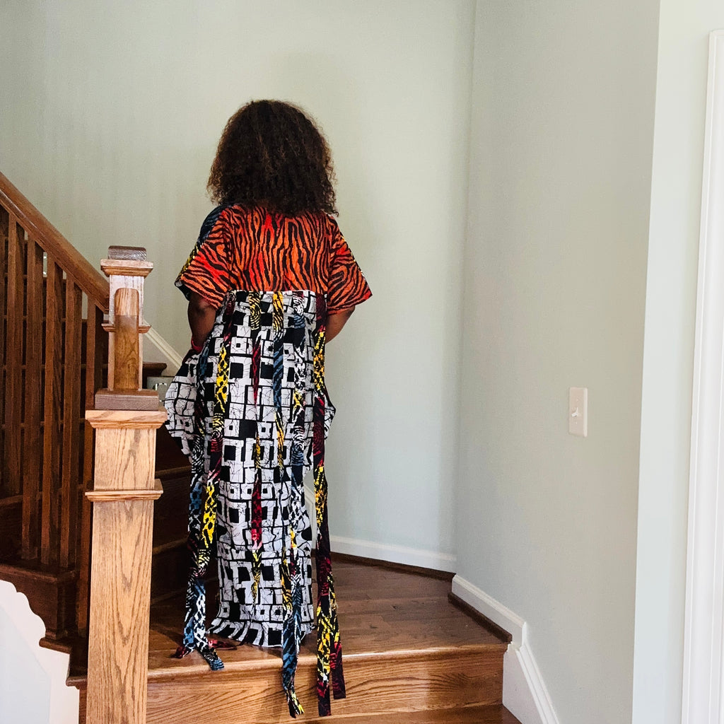 Ankara Fringe Dress – view 2