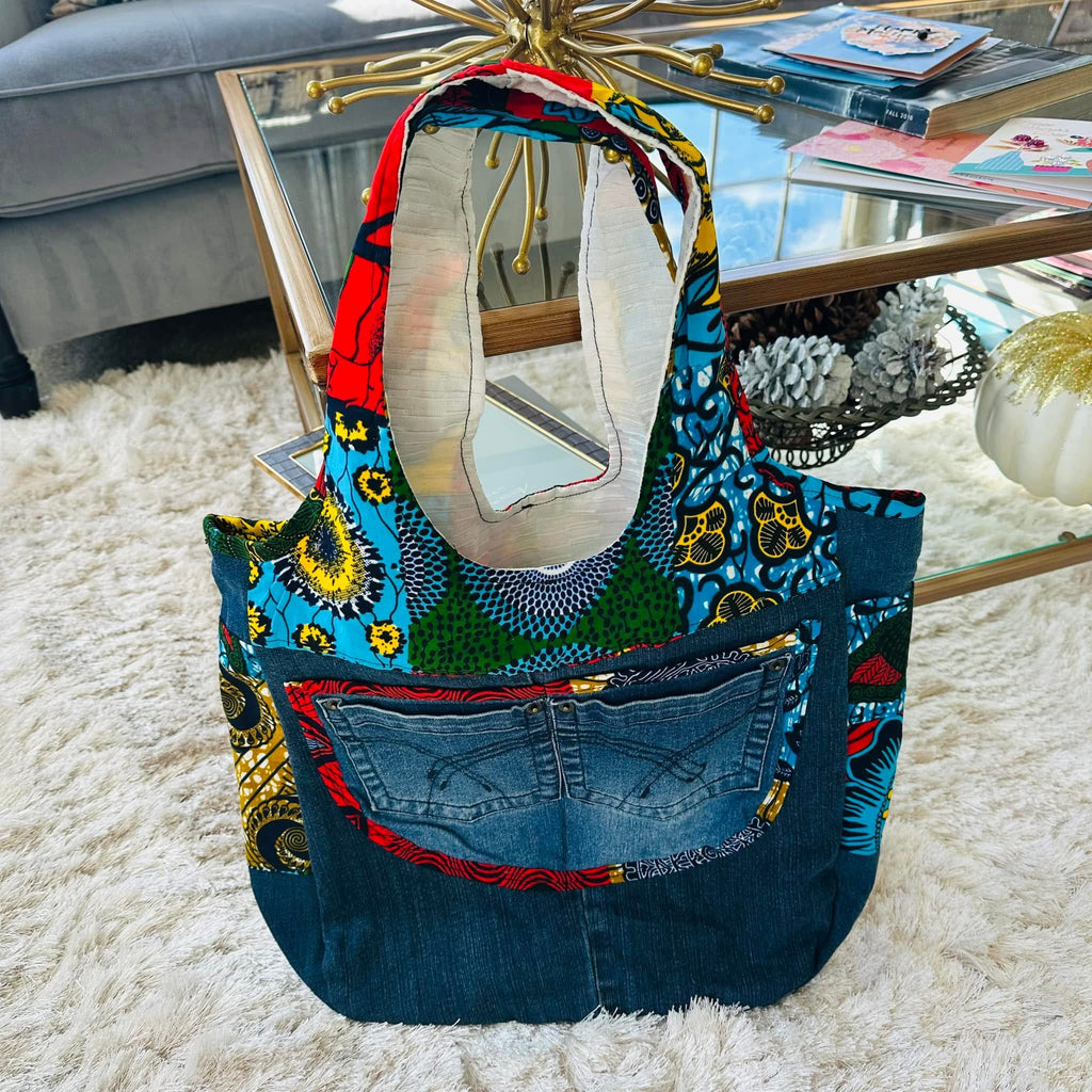 Denim/Ankara Bags – view 2