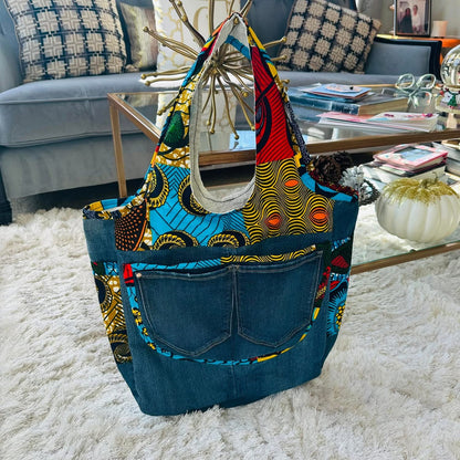 Denim/Ankara Bags