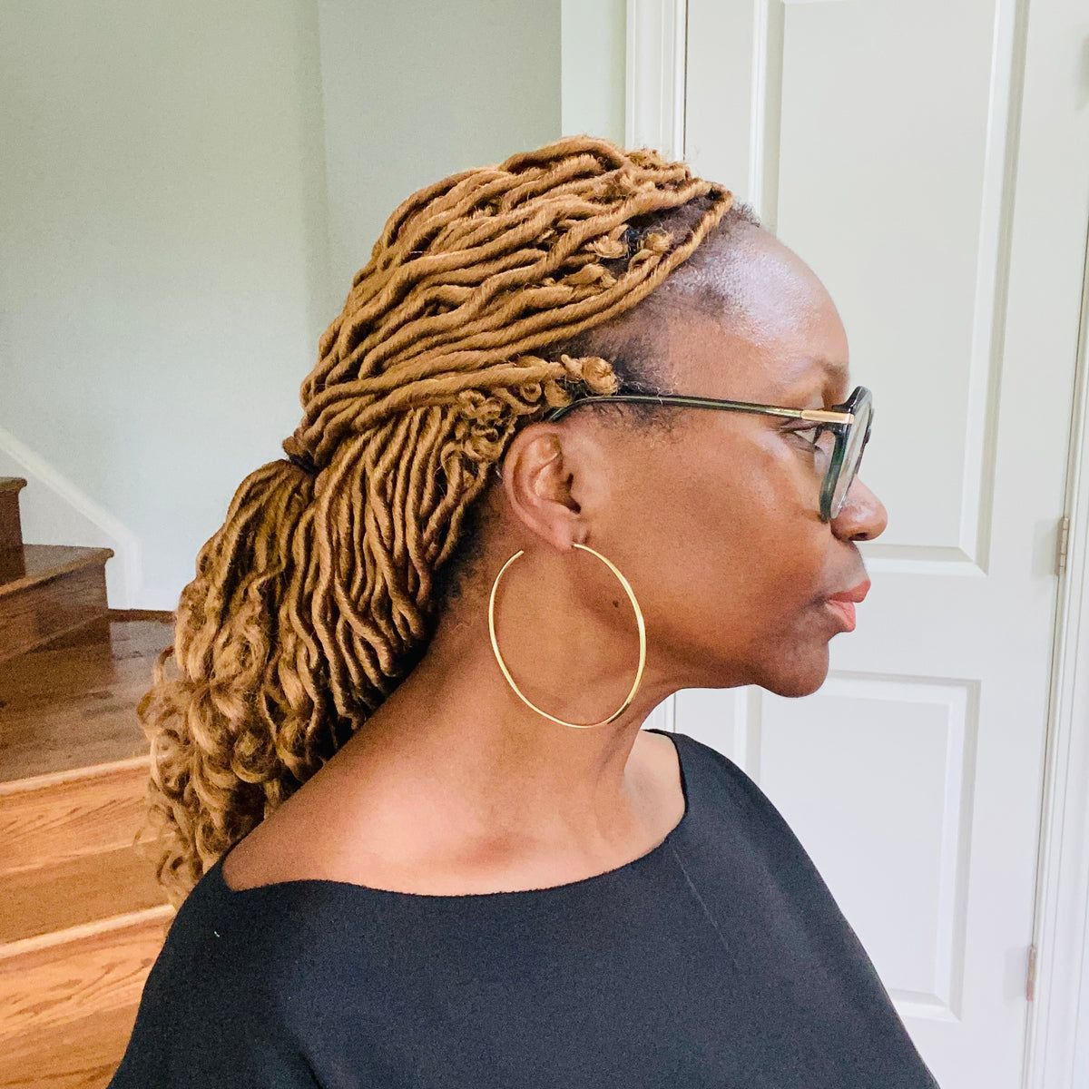African Brass Hoops – African earrings – view 11