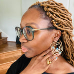 Load image into Gallery viewer, African Brass Hoops
