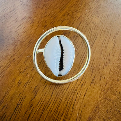 Cowrie Shell Adjustable Rings