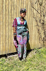 Load image into Gallery viewer, Silk Tri-Color Kaftan
