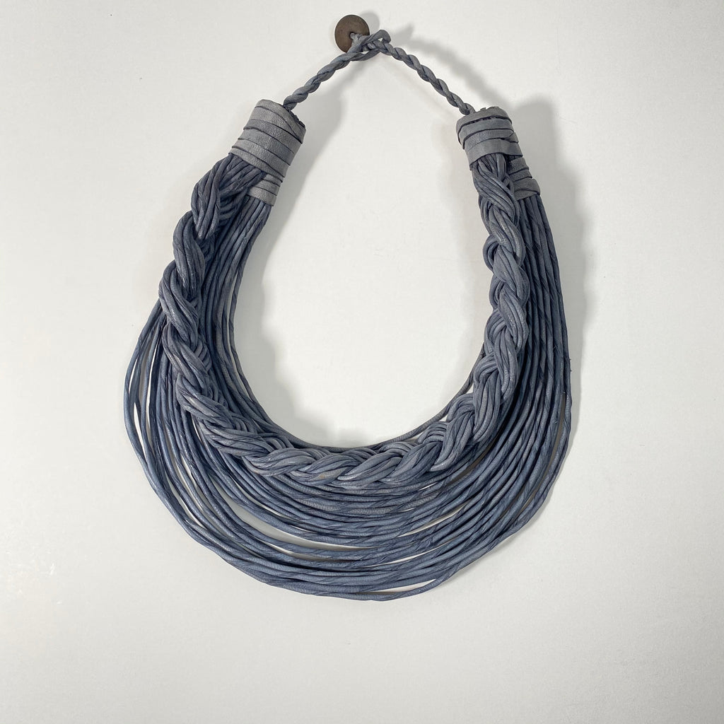Semi-Braided Raffia Necklace – view 2