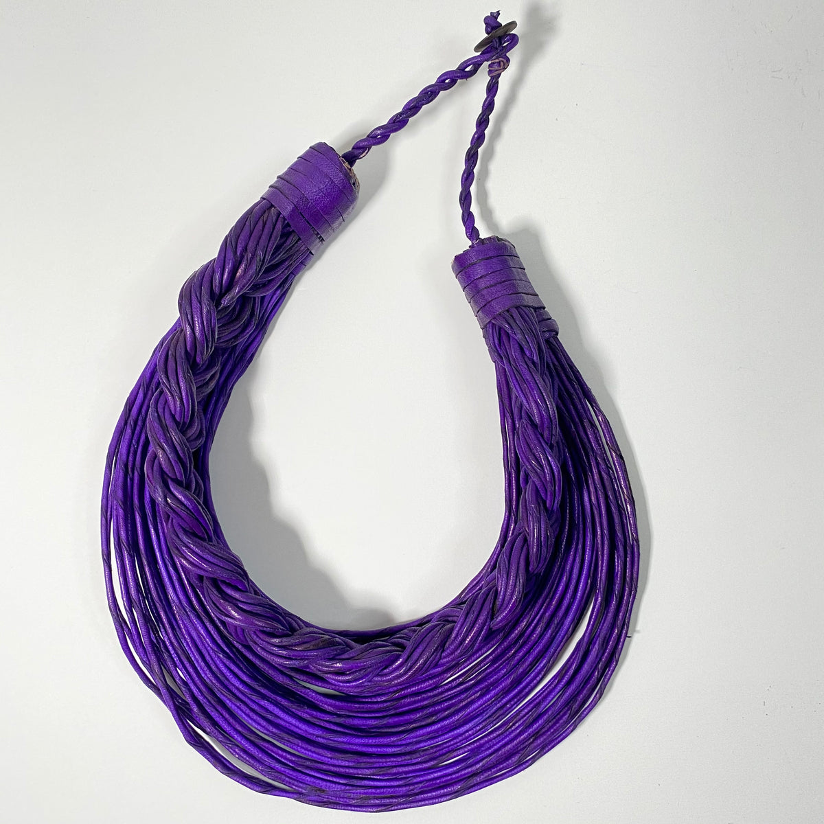 Semi-Braided Raffia Necklace – view 4