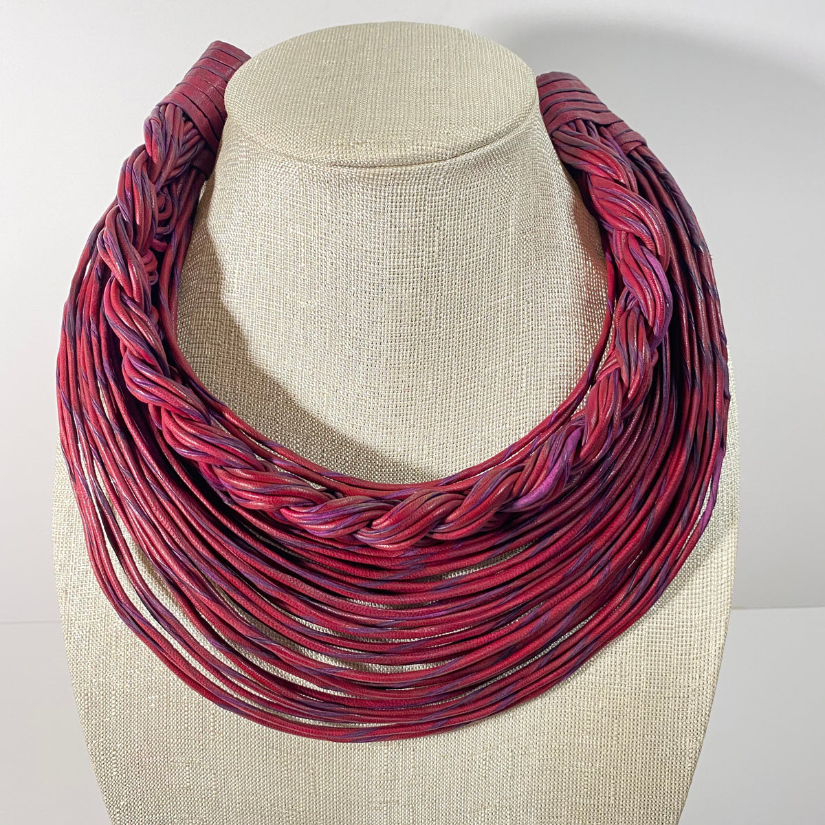 Semi-Braided Raffia Necklace – view 6