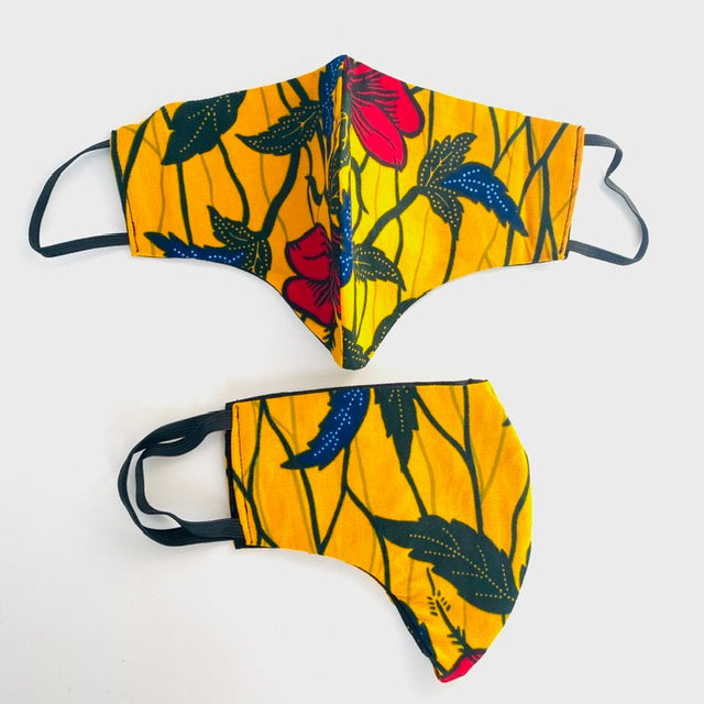 Sunshine African print face mask – view 2