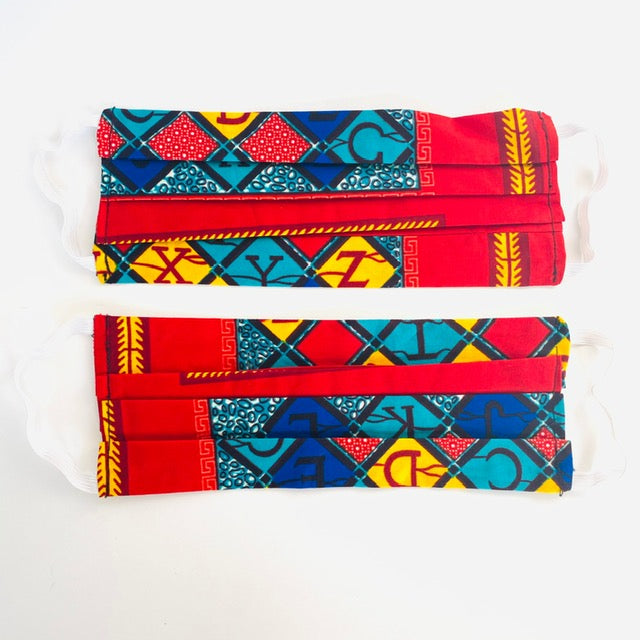 No Worries African print face mask – view 3