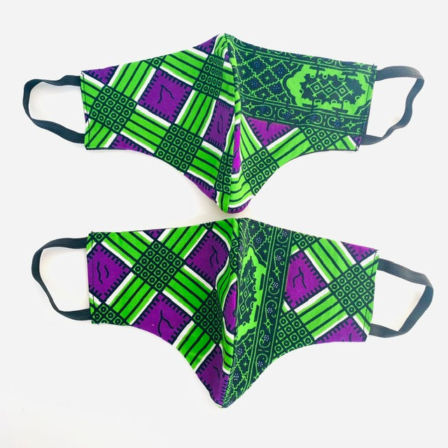 Endurance African print face mask – view 3