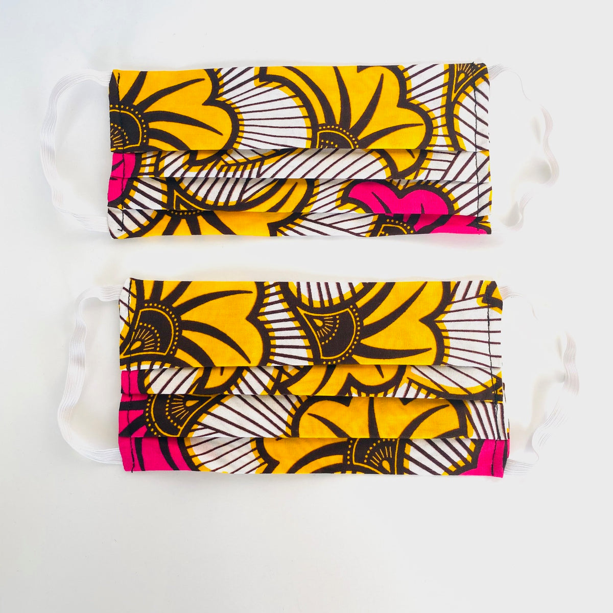 Pink Lemonade African print face mask – view 2
