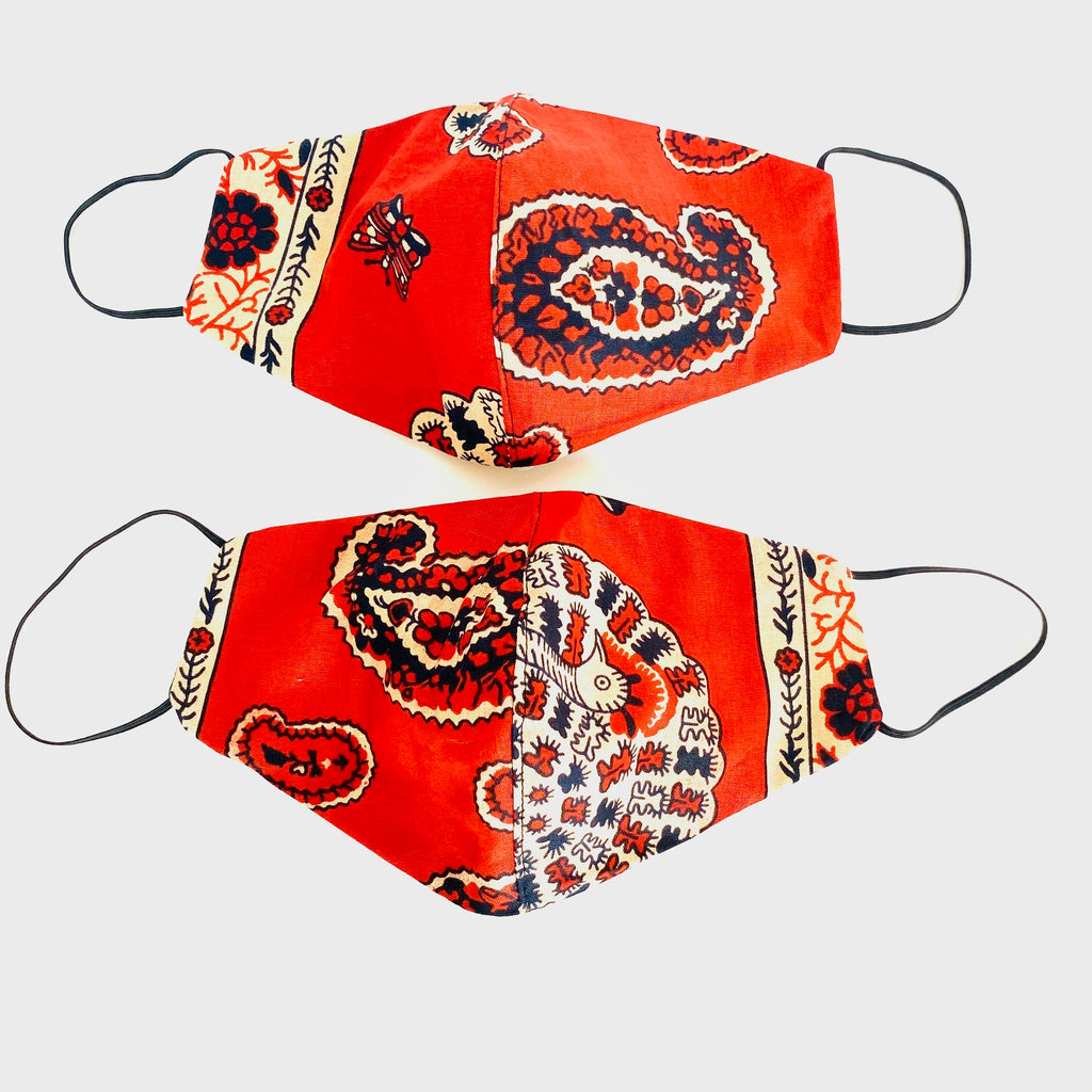 Red Rock African print face mask