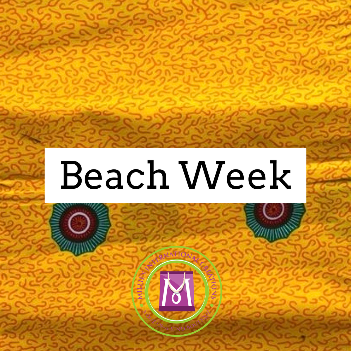 Beach Week African print face mask – view 2
