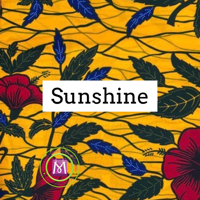 Sunshine African print face mask