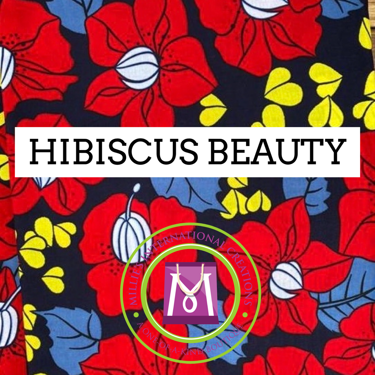 Hibiscus Beauty African print face mask
