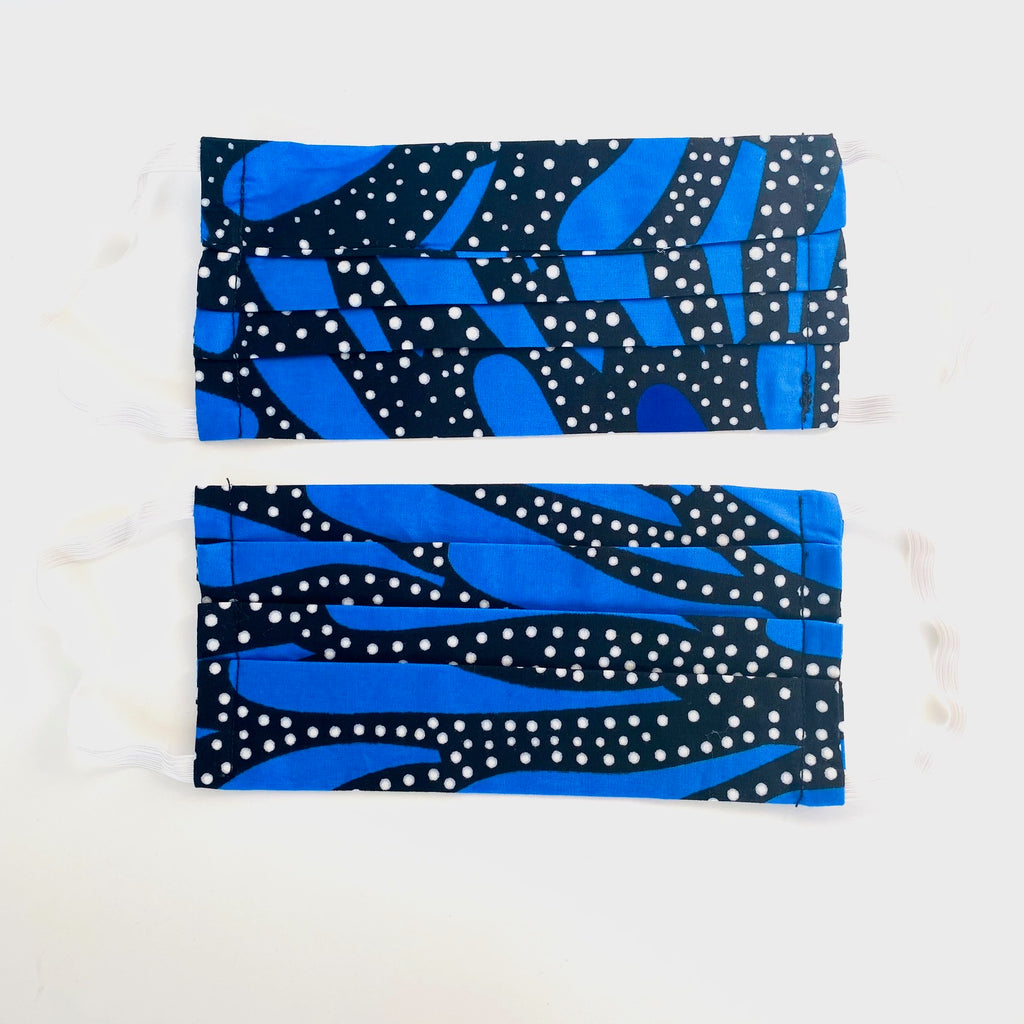Making Me Blue African print face mask – view 5