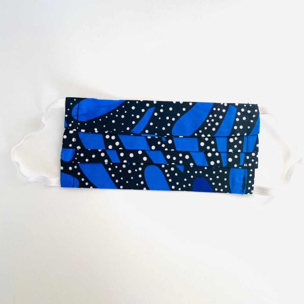 Making Me Blue African print face mask – view 4