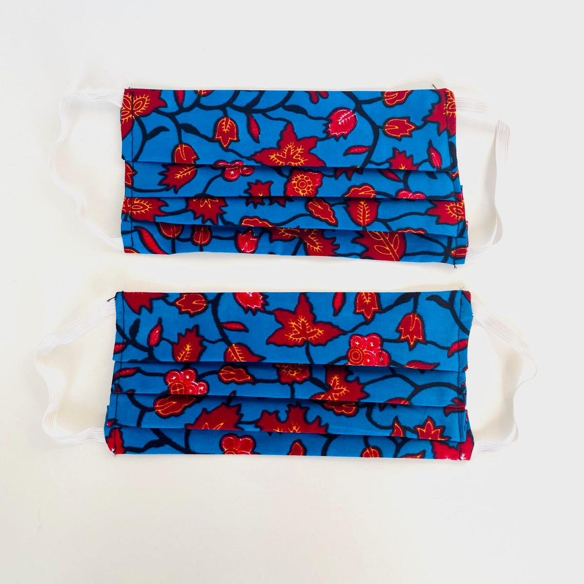 Blue Falls African print face mask – view 3