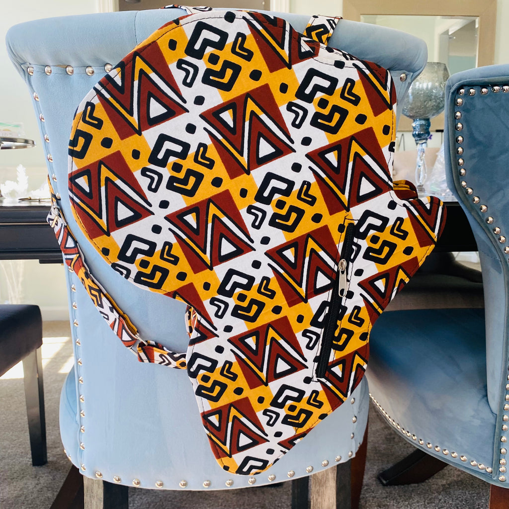 Map of Africa Backpack – African bag – view 5