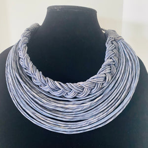Semi-Braided Raffia Necklace