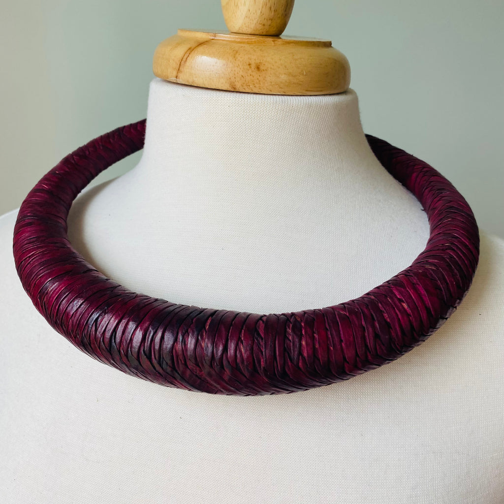 Jumbo Leather Choker – African necklace – view 14