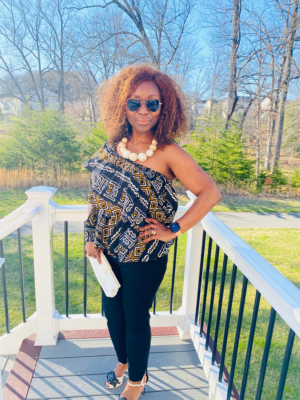 Mudcloth Print Top – view 7