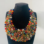 Load image into Gallery viewer, Crocheted Crystal Necklace w/ Earrings
