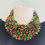 Load image into Gallery viewer, Crocheted Crystal Necklace w/ Earrings
