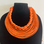 Load image into Gallery viewer, Semi-Braided Raffia Necklace
