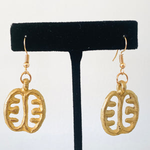 Adinkra Brass Earrings