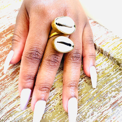 Cowrie Shell Adjustable Rings