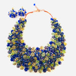 Load image into Gallery viewer, Crocheted Crystal Necklace w/ Earrings

