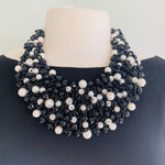 Load image into Gallery viewer, Crocheted Crystal Necklace w/ Earrings
