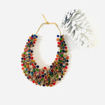 Load image into Gallery viewer, Crocheted Crystal Necklace w/ Earrings
