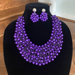 Load image into Gallery viewer, Crocheted Crystal Necklace w/ Earrings
