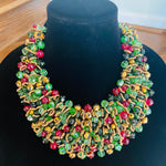 Load image into Gallery viewer, Crocheted Crystal Necklace w/ Earrings
