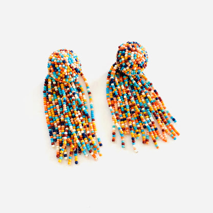 Beaded Tassel Earrings