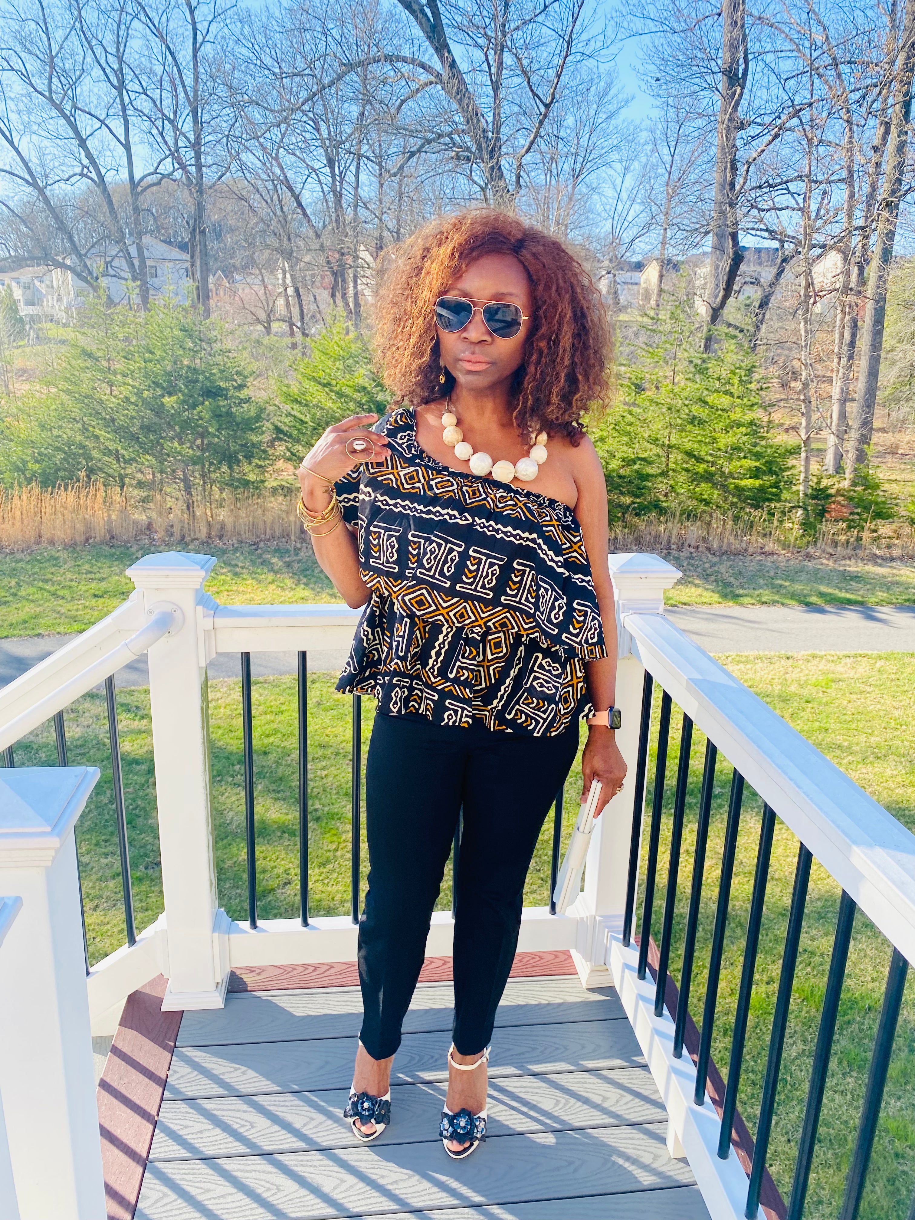 Mudcloth Print Top – view 4