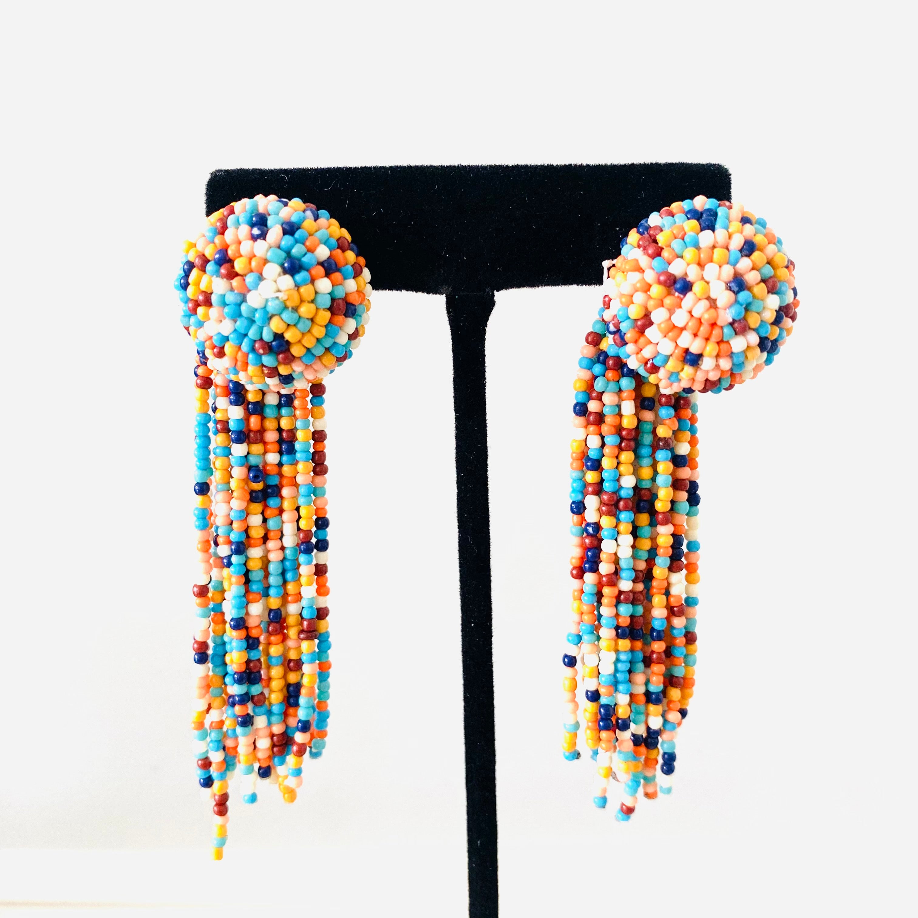 Beaded Tassel Earrings